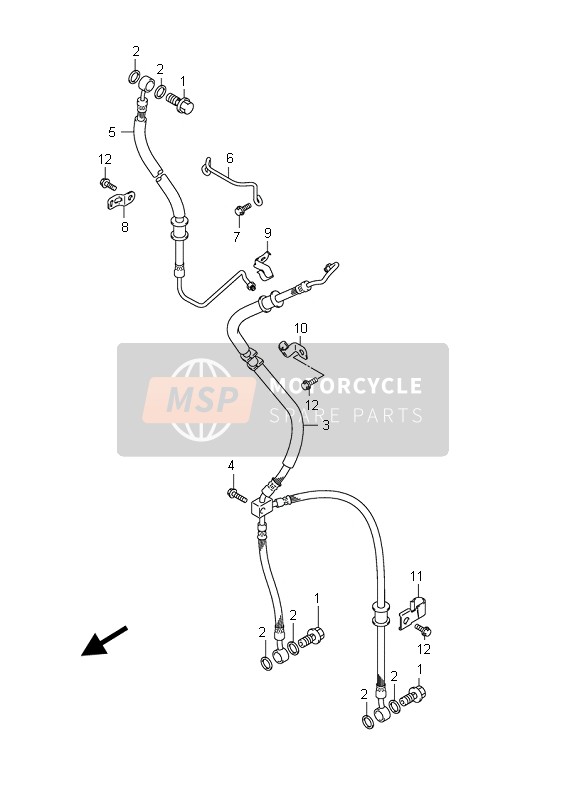 Flexible de frein avant (AN650A E2)